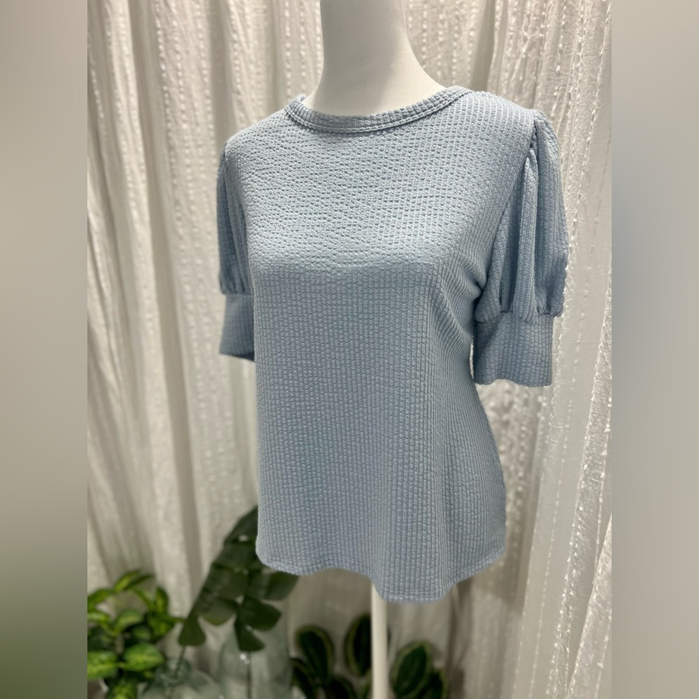SOLD blue top by Above and Beyond size Large
